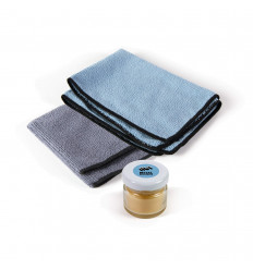 Wax pot + 2 microfiber cloths