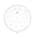 Handpan Spacedrum Nitro 9 notes - CELTIC Dm