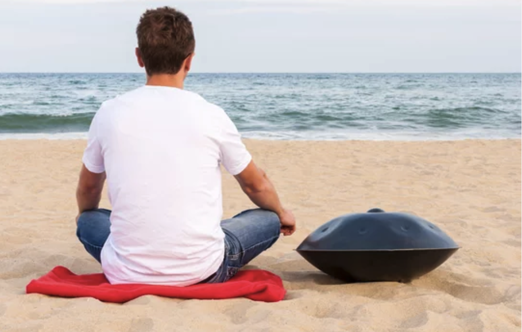 meditation with handpan